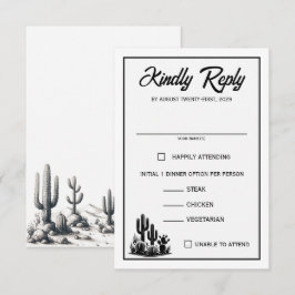 Lässige Cactus Food Choices RSVP Card