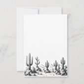 Lässige Cactus Food Choices RSVP Card Karte (Rückseite)