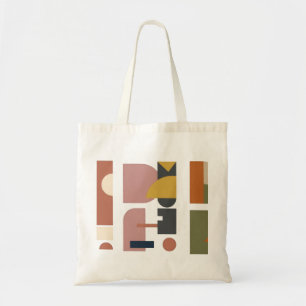Lässige Canva-Tasche mit geometrischer Grafik Tragetasche