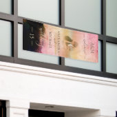 Lässige Creme Black Abstrakt Overlay Foto Hochzeit Banner (Äußeres Gebäude)