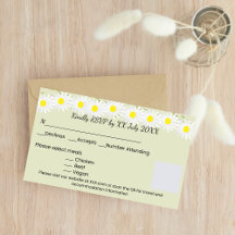 Lässige Daisy RSVP-Karte