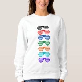 Lässige dunkle Brille FrauenSweatshirt Sweatshirt