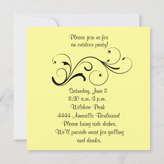 Lässige Einladung (Rückseite)