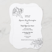 Lässige Einladung zum Hochzeitsfeiern auf Kraftpap (Vorne/Hinten)