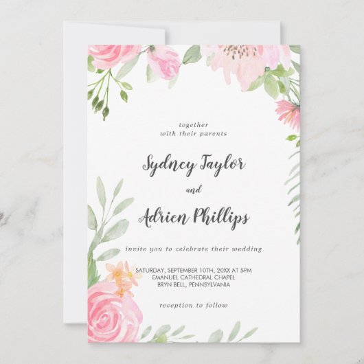 Lässige Einladung zur Frühjahrsfeier (Vorderseite)