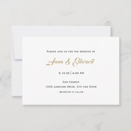 Lässige Einladung zur Hochzeit (Vorderseite)