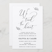 Lässige Einladung zur Hochzeitsempfehlung (Vorne/Hinten)