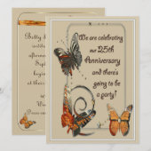 Lässige Einladungen zum 25. Jahrestag (Vorne/Hinten)
