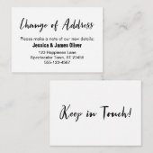 lässige Einsteckkarte "Adressänderung" Begleitkarte (Vorne/Hinten)