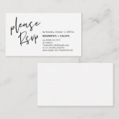 Lässige Elegance Wedding Einladungen UAWG Erinneru (Vorne/Hinten)