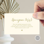 Lässige Elegance Wedding Honeymoon Wish Begleitkarte<br><div class="desc">Das ist die moderne lässige Eleganz-Drehbuch,  im Sommer klassisch goldene Hochzeitskarte. Sie können die Schriftart-Farben ändern und Ihre Hochzeitsdetails in den entsprechenden Schriftart / Buchstaben hinzufügen. #TeeshaDerrick</div>