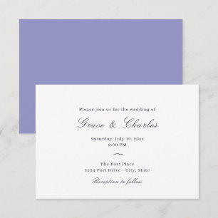 Lässige Elegant Lavender Wedding Inlusion Einladung