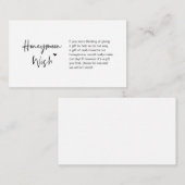 Lässige Eleganz minimal, Schwarze Tinte, Flitterwo Begleitkarte (Vorne/Hinten)