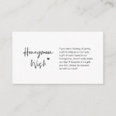 Lässige Eleganz minimal, Schwarze Tinte, Flitterwo Begleitkarte (Vorderseite)