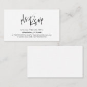 Lässige Eleganz, Schwarz-Grau-Script, UAWG Respons Begleitkarte (Vorne/Hinten)