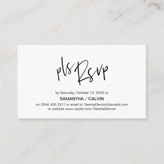 Lässige Eleganz, Schwarz-Grau-Script, UAWG Respons Begleitkarte (Vorderseite)