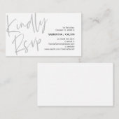 Lässige Eleganz, Schwarz-Grau-Script, UAWG Respons Begleitkarte (Vorne/Hinten)