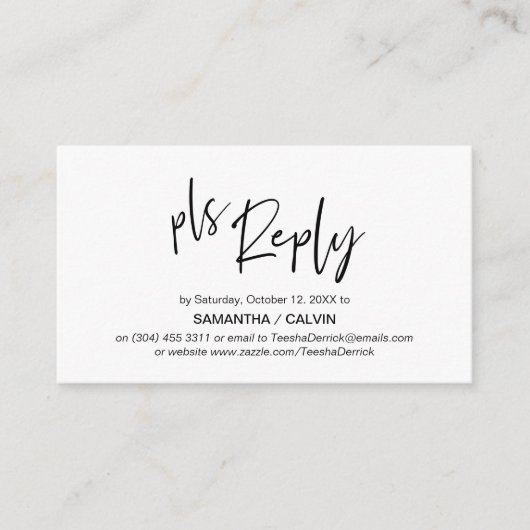 Lässige Eleganz, Schwarz-Grau-Script, UAWG Respons Begleitkarte (Vorderseite)