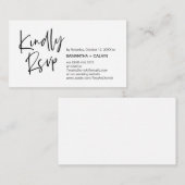 Lässige Eleganz, Schwarzes Script, UAWG Response Begleitkarte (Vorne/Hinten)