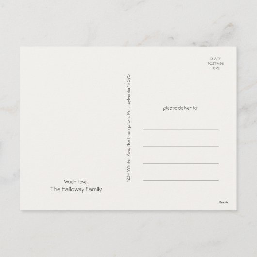 Lässige Farben Weihnachten Volles Foto (Rückseite)