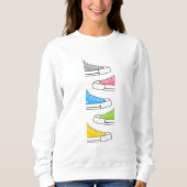 Lässige, farbenfrohe Sneakers FrauenSweatshirt Sweatshirt (Vorderseite)