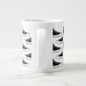 Lässige Farbenfrohe Sneakers Riesencoffee Tee Tass Jumbo-Tasse (Rückseite)