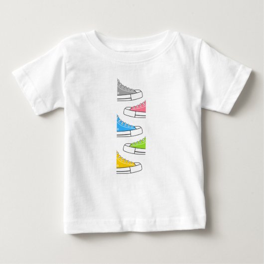 Lässige farbige Sneakers Baby T - Shirt (Vorderseite)