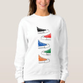 Lässige Farbige Turnschuhe FrauenSweatshirt Sweatshirt (Vorderseite)