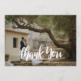 Lässige Foto-Hochzeit danken Ihnen Dankeskarte