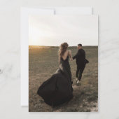 Lässige Foto-Hochzeit Einladung (Rückseite)