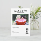 Lässige Foto-Hochzeit Save The Date (Stehend Vorderseite)