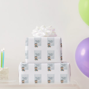 Lässige, gemütliche Babydusche - Einladung Geschenkpapier