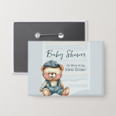 Lässige, gemütliche Babydusche Personalisierte Tas Button (Vorderseite/Rückseite)