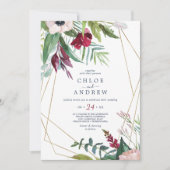 Lässige geometrische Hochzeit Einladung (Vorderseite)