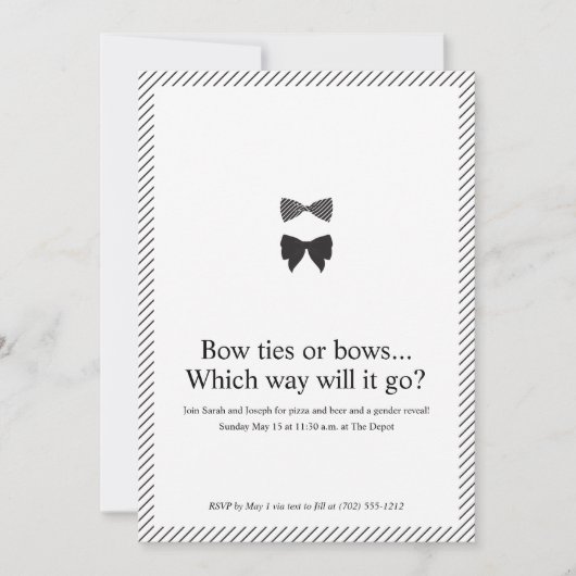 Lässige Geschlechterdarstellung Einladung (Vorderseite)