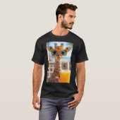 Lässige Giraffe mit Sonnenbrille T-Shirt (Vorne ganz)