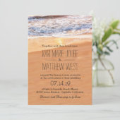 Lässige Goldwellen Einladung (Stehend Vorderseite)