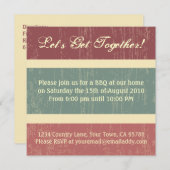 Lässige GRILLEN Abendessen Party Einladung (Vorne/Hinten)