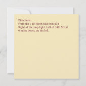 Lässige GRILLEN Abendessen Party Einladung (Rückseite)