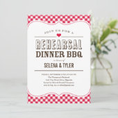 Lässige GRILLEN Proben-Abendessen-Einladungen Einladung (Stehend Vorderseite)