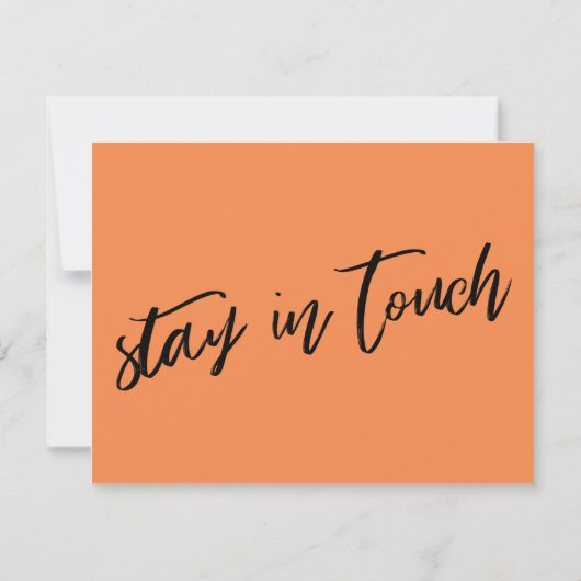 Lässige Hand Ich habe Orange neue Adresskarte vers Mitteilungskarte (Rückseite)