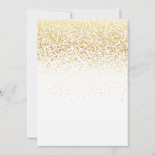 Lässige Hand, um Gold Confetti zu haben und zu hal Einladung (Rückseite)