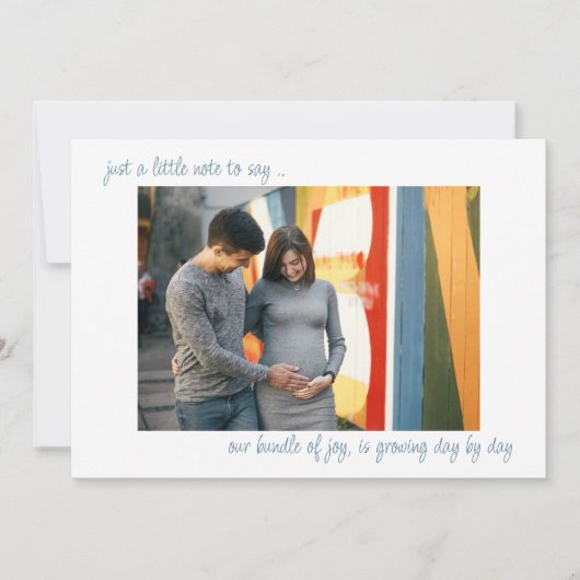 Lässige handgeschriebene 2-Foto-Note zur Beschreib Ankündigung (Vorderseite)