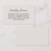 Lässige, handgeschriebene Display-Dusche Begleitkarte (Vorne/Hinten)