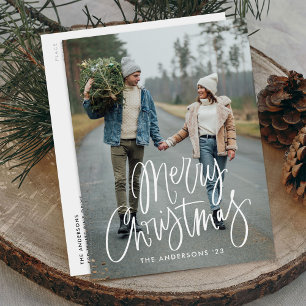 Lässige handgeschriebene Schrift Frohe Weihnachten