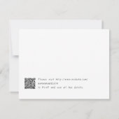 Lässige handgeschriebene Typografie-B&W-Menü-RSVP- RSVP Karte (Rückseite)