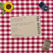 Lässige handgeschriebene Typografie Kraft Begleitkarte