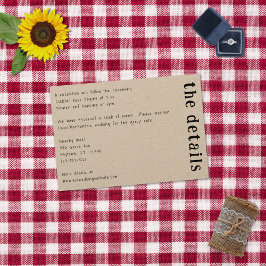 Lässige handgeschriebene Typografie Kraft Begleitkarte