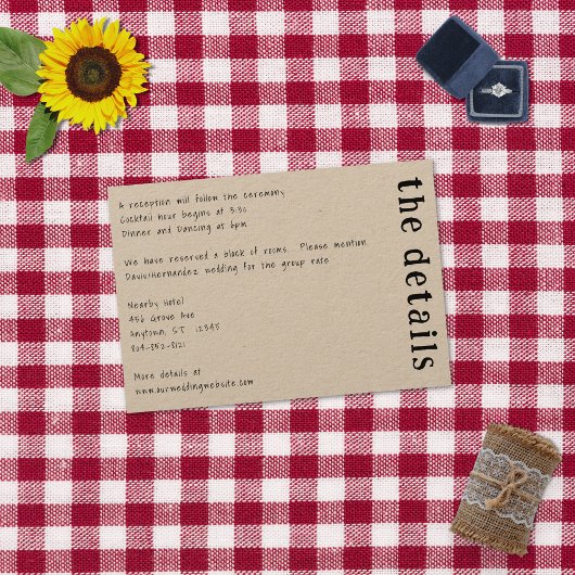 Lässige handgeschriebene Typografie Kraft Begleitkarte