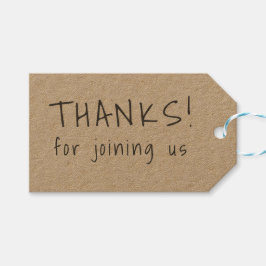 Lässige handgeschriebene Typografie Kraft Geschenkanhänger